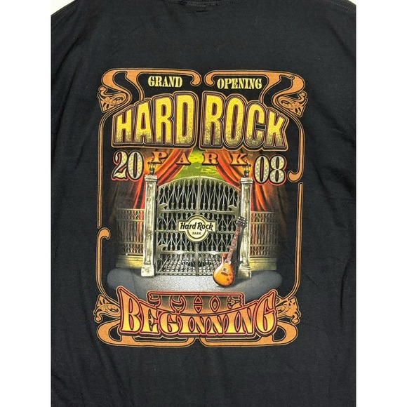 Hard Rock Park Myrtle Beach Grand Opening 2008 Graphic T Shirt Mens XL Black - Picture 5 of 5